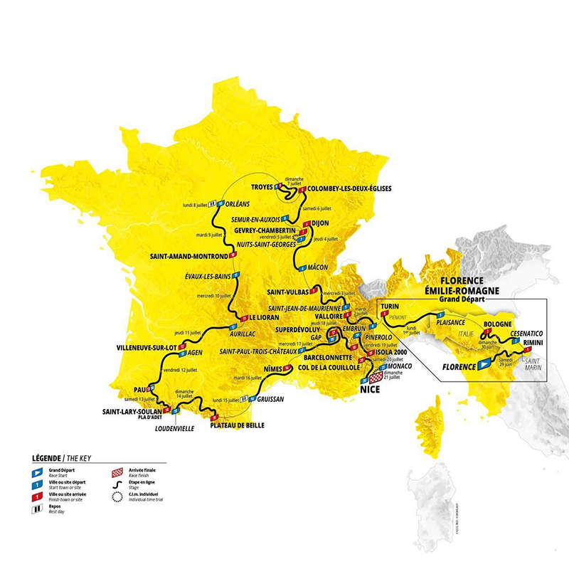 Accueil par Côté Voyages de la Caravane du Tour de France en Italie et à Nice